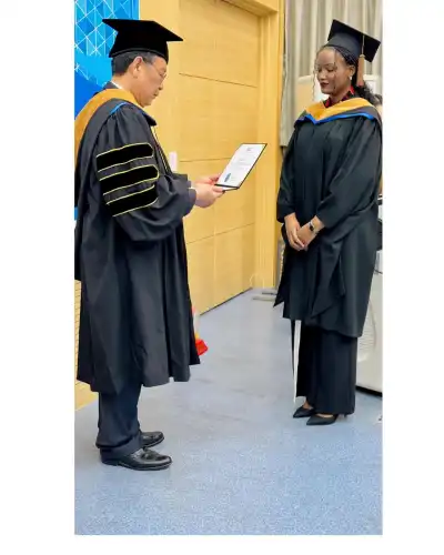 Quiin Abenakyo Completes Master's Degree in South Korea