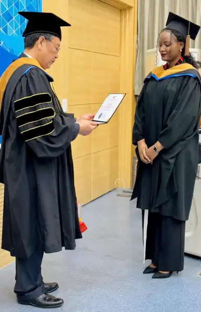 Quiin Abenakyo Completes Master's Degree in South Korea