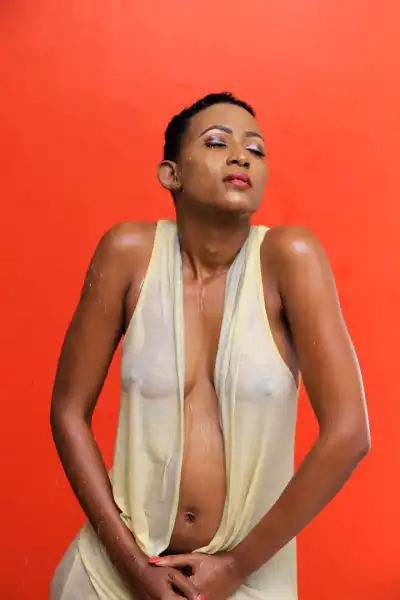 Doreen Kabareebe Flaunts Nipples in Braless Wet Photoshoot