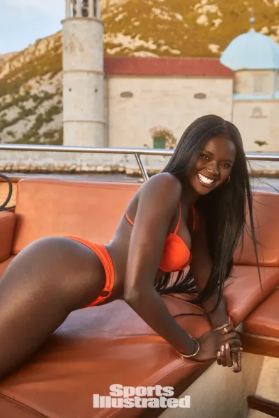 Duckie Thot Nip Slip, Braless in Sheer Outfit, and SI Swimsuit Photoshoot